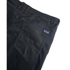 Ben Sherman Slim Fit Stretch Black Flat Front Chino Pants Mens Size 38X32 EUC